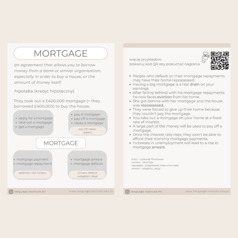 Business English. mini lekcja 4: mortgage